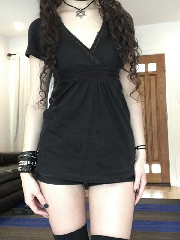 V-Neck Baby Doll Short Sleeve