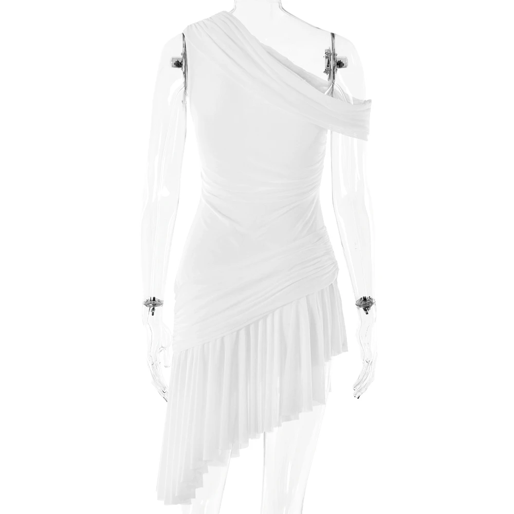 JULISSA MO Sexy Off Shoulder Mesh Women Dress Apricot Backless High Waist Dress Female Summer Slim Elegant Party Beachwear 2025