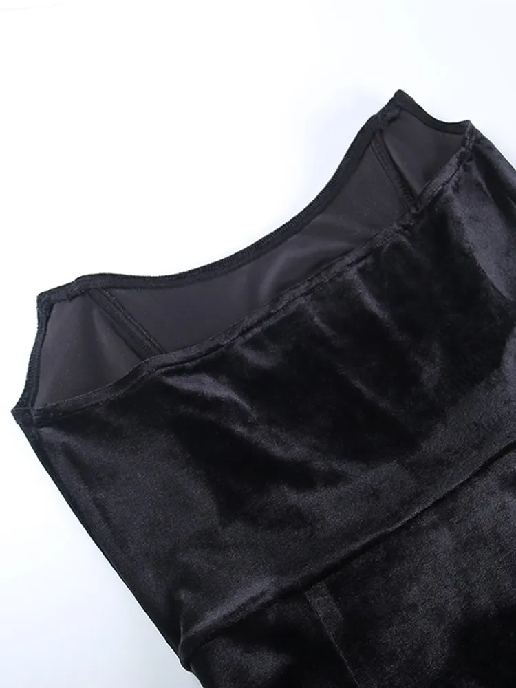 Ootddress Elegant Bandage One Shoulder Lantern Sleeve Mini Dress Party Patchwork Backless Sexy Night Bodycon Clubwear Dress 2025