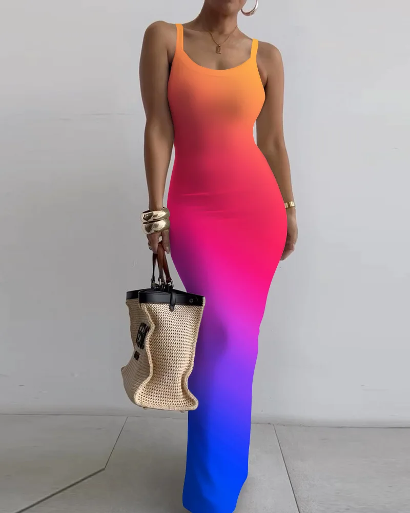 Printed Slim Sexy Spaghetti Strap Long Dresses Women Fashion Trendy Y2k Sleeveless Solid Skinny Bodycon Maxi Vestidos Summer New 17 Printed Slim Sexy Spaghetti Strap Long Dresses Women Fashion Trendy Y2k Sleeveless Solid Skinny Bodycon Maxi Vestidos Summer New