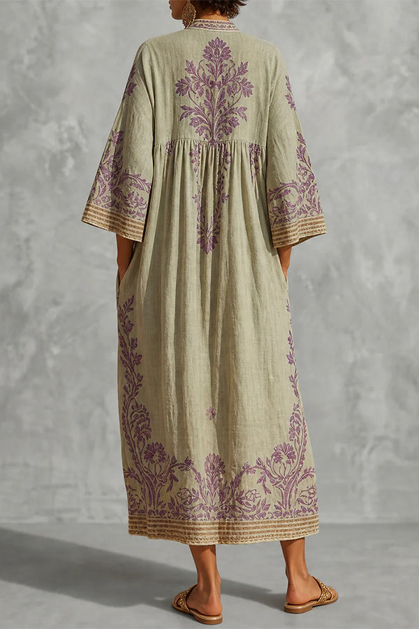 The Sage & Lavender Embroidered Kaftan