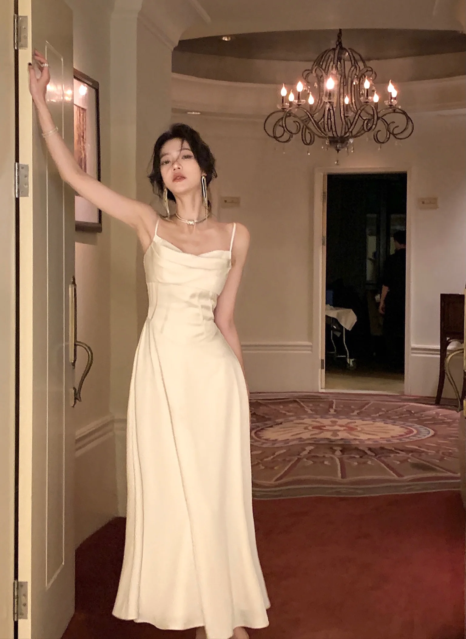 New Summer Satin Midi Dress Women Slim Spaghetti Strap Elegant Party Dresses Wedding Evening Birthday Backless Prom Robe Clothes 35 New Summer Satin Midi Dress Women Slim Spaghetti Strap Elegant Party Dresses Wedding Evening Birthday Backless Prom Robe Clothes
