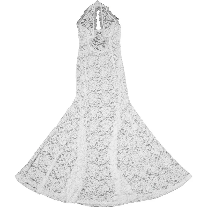 Ootddress Sexy Lace Sleeveless Autumn Women New Dress Women Temperament Lace Hanging Collar Long Sexy Backless Evening Dress 19 Ootddress Sexy Lace Sleeveless Autumn Women New Dress Women Temperament Lace Hanging Collar Long Sexy Backless Evening Dress