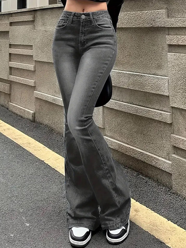 American Retro Micro-Boob Flare Jeans