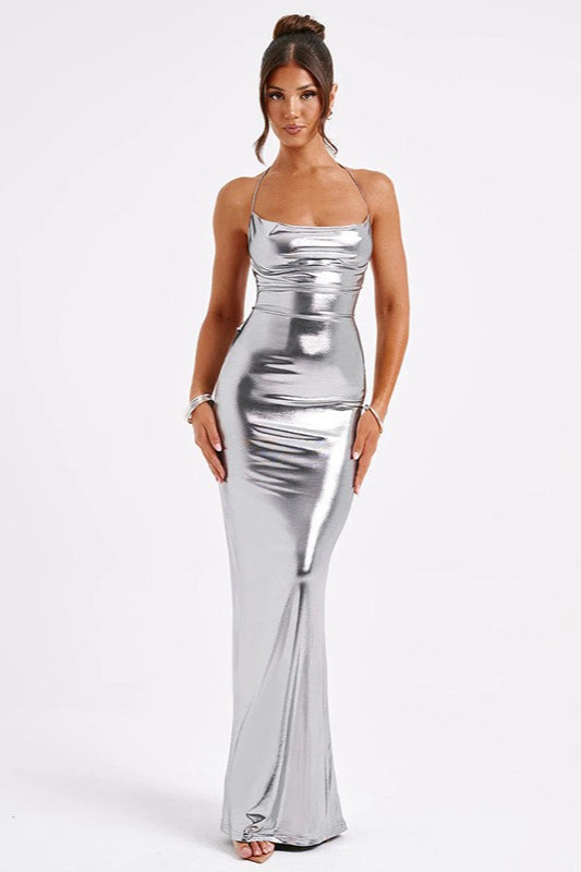 Sequin Bodycon Gown Maxi Dress