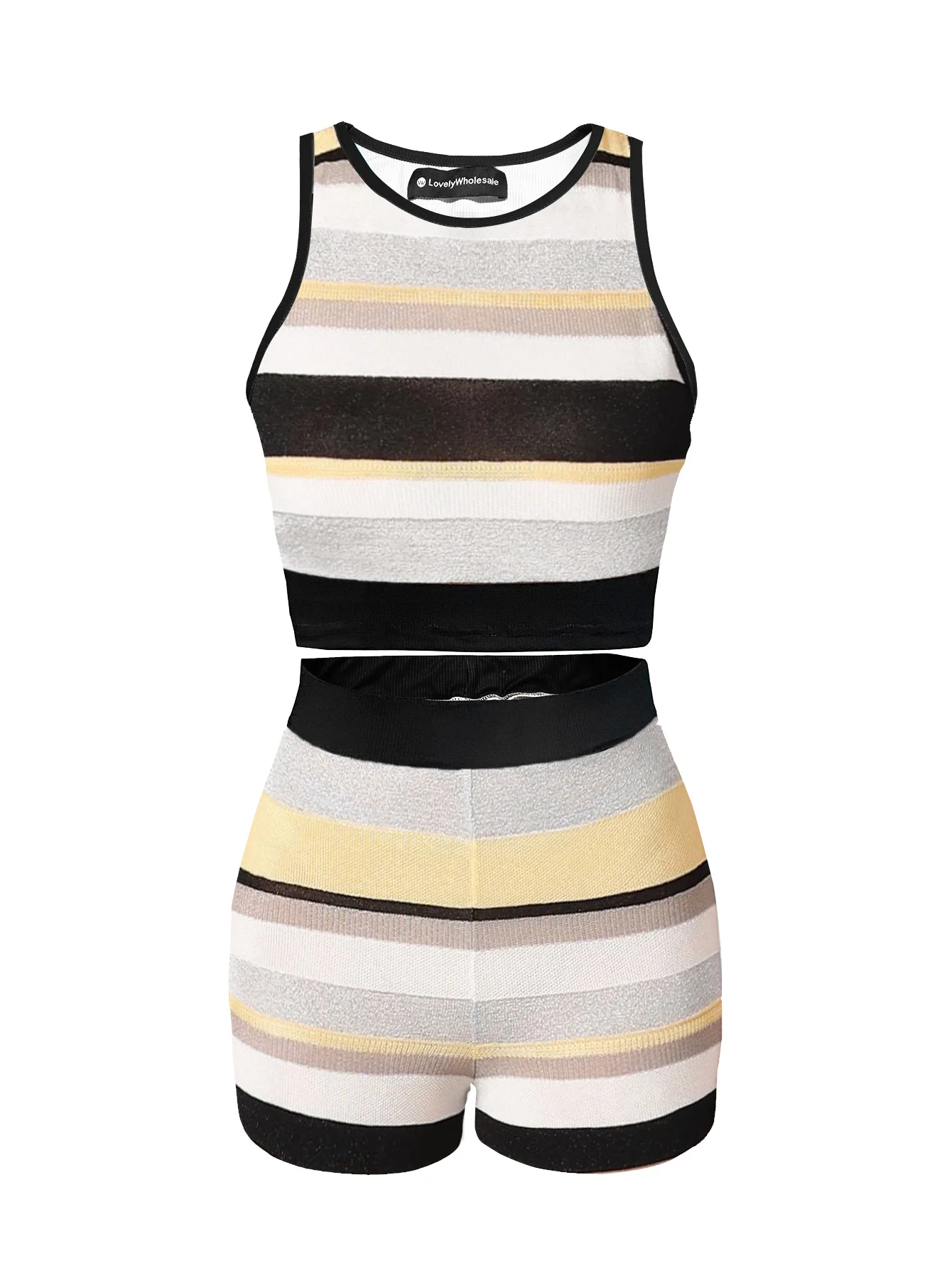 Crop Top Striped Shorts Set Patchwork Crop Tank Tops and Shorts Womens Outfits Summer 2025 Casual Holiday Beachwear 11 Crop Top Striped Shorts Set Patchwork Crop Tank Tops and Shorts Womens Outfits Summer 2025 Casual Holiday Beachwear