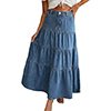 Low-Waisted Old-Fashioned Holiday Style Maxi Skirt