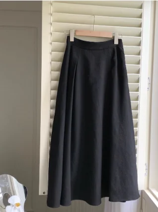 Autumn 2-piece Set Women Single Breasted Long Sleeve Cropped Jacket Pleated Long Skirt Solid High Waist Evening Party Outfits