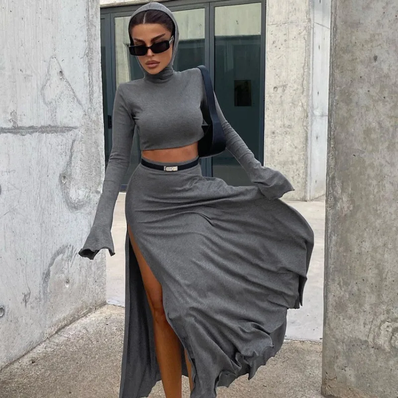 Ootddress Loose Side Slit Skirt Two Piece Sets Womens Outfits 2025 Women Dress Sets Short Long Sleeve Hoodies And Skirts Suit Femme 19 Ootddress Loose Side Slit Skirt Two Piece Sets Womens Outfits 2025 Women Dress Sets Short Long Sleeve Hoodies And Skirts Suit Femme