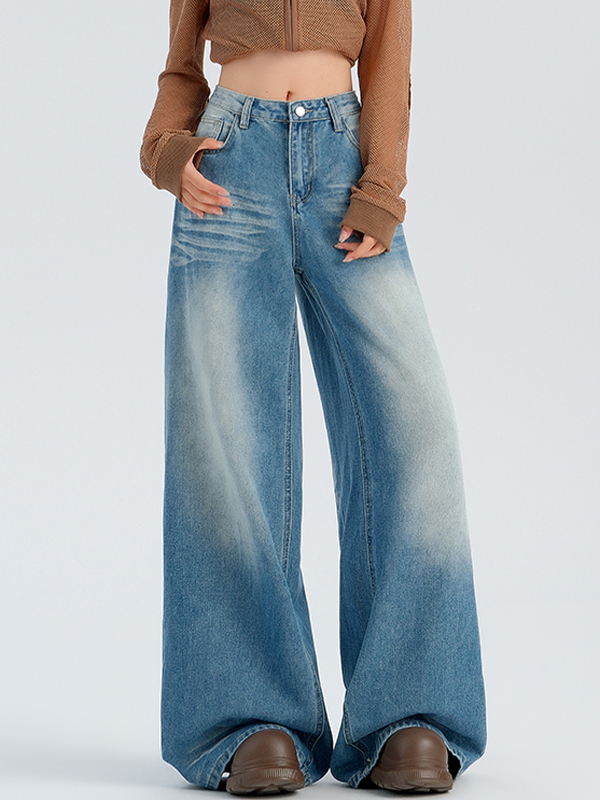 Loose Wide-Legged Straight Fit Boyfriend Jeans