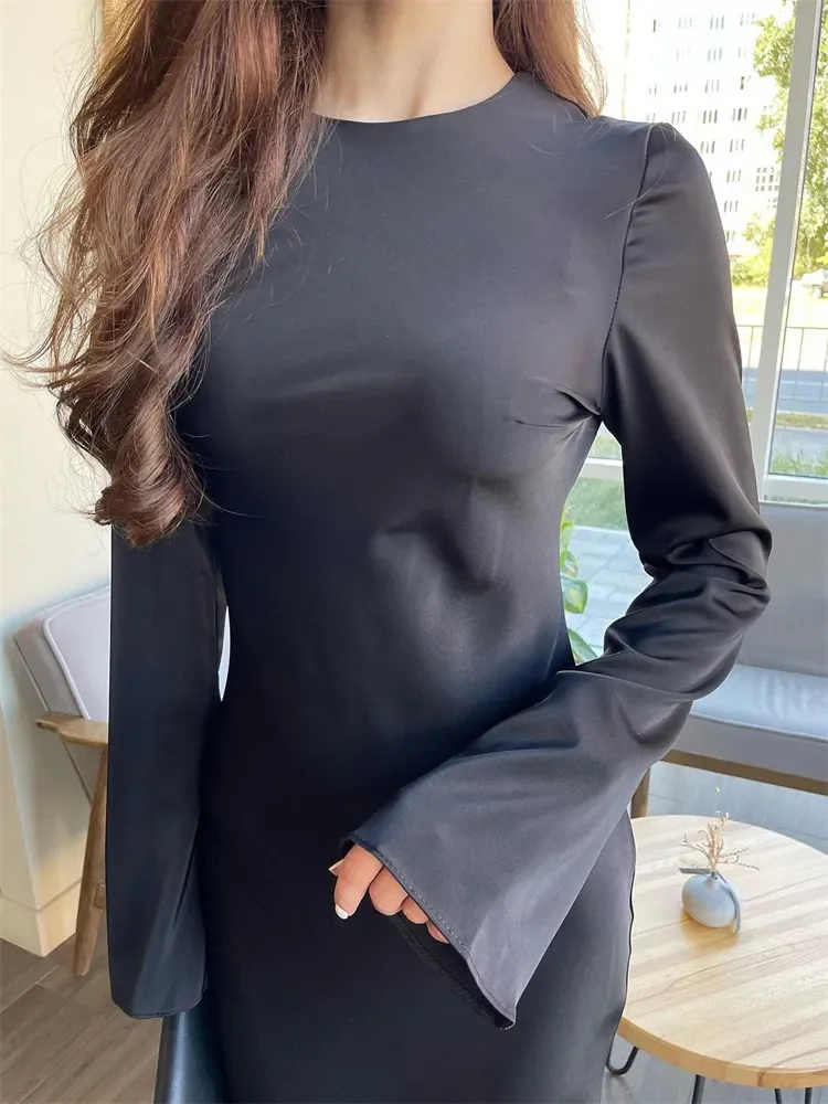 Ootddress Stain Slim Maxi Dresses For Women Elegant Solid Party Evening Dress Women's High Waist Luxury Femme Autumn Fashion Dress 19 Ootddress Stain Slim Maxi Dresses For Women Elegant Solid Party Evening Dress Women's High Waist Luxury Femme Autumn Fashion Dress