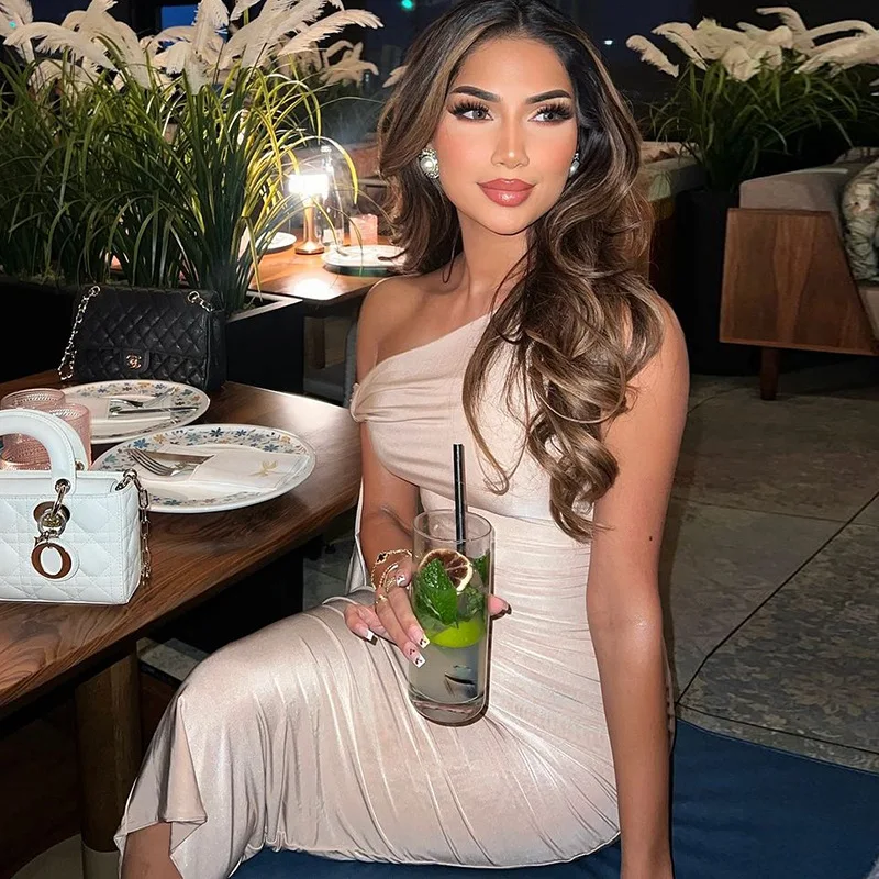 Ootddress Off-Shoulder Patchwork Slim Dress Women's Bandage Sleeveless Backless Fashion Elegant Party Dress New Female Long Dress