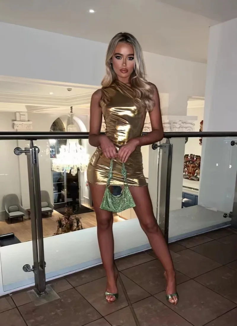 Ootddress Silver PU Mini Dress Womens Bodycon Sexy Sleeveless High Waisted Sheath Dresses Party Fashion Slim Dress Women 2025 New 12 Ootddress Silver PU Mini Dress Womens Bodycon Sexy Sleeveless High Waisted Sheath Dresses Party Fashion Slim Dress Women 2025 New