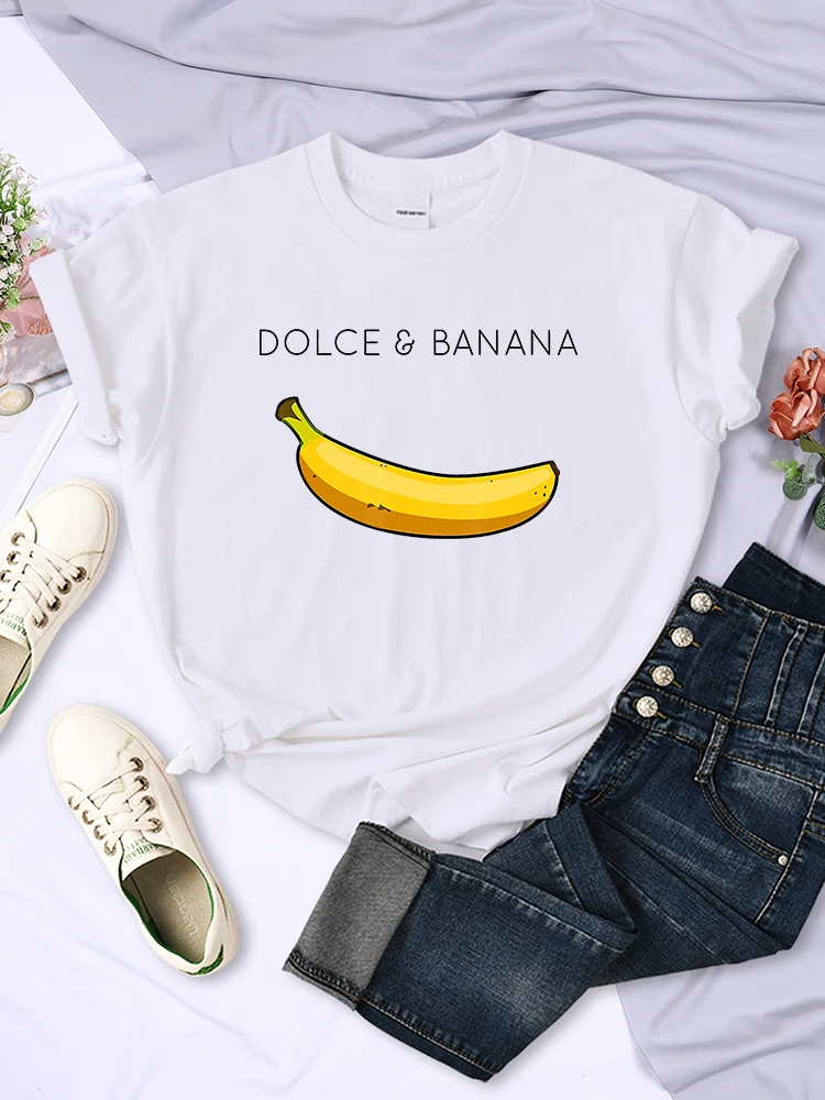 Dolce Banana Anime Printed T Shirts Womens Creativity Breathable Tshirts Fashion O-Neck Shirts Cartoons Brand Female Tops 10 Dolce Banana Anime Printed T Shirts Womens Creativity Breathable Tshirts Fashion O-Neck Shirts Cartoons Brand Female Tops
