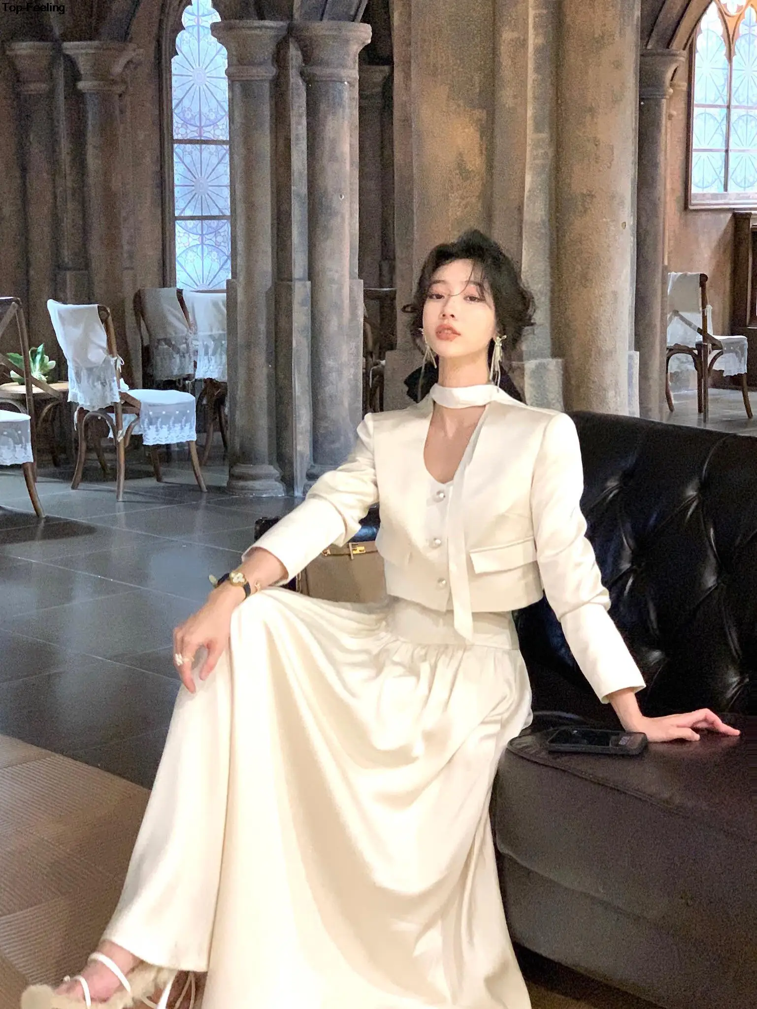 Autumn New Elegant Skirt 2 Piece Sets for Women's Korean Fashion Button Blazer High Waist A-line Skirts Suit Y2k Outfits Clothes 25 Autumn New Elegant Skirt 2 Piece Sets for Women's Korean Fashion Button Blazer High Waist A-line Skirts Suit Y2k Outfits Clothes
