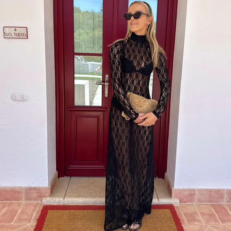 Ootddress See-through Mesh Tight Maxi Dress Sexy Hollow Out Lace Mesh Patchwork Women Fashion Full Sleeve Banquent Long Dress 2025 19 Ootddress See-through Mesh Tight Maxi Dress Sexy Hollow Out Lace Mesh Patchwork Women Fashion Full Sleeve Banquent Long Dress 2025