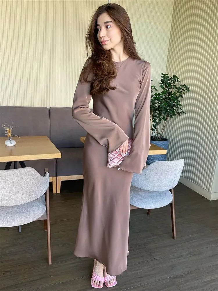 Ootddress Stain Slim Maxi Dresses For Women Elegant Solid Party Evening Dress Women's High Waist Luxury Femme Autumn Fashion Dress 15 Ootddress Stain Slim Maxi Dresses For Women Elegant Solid Party Evening Dress Women's High Waist Luxury Femme Autumn Fashion Dress