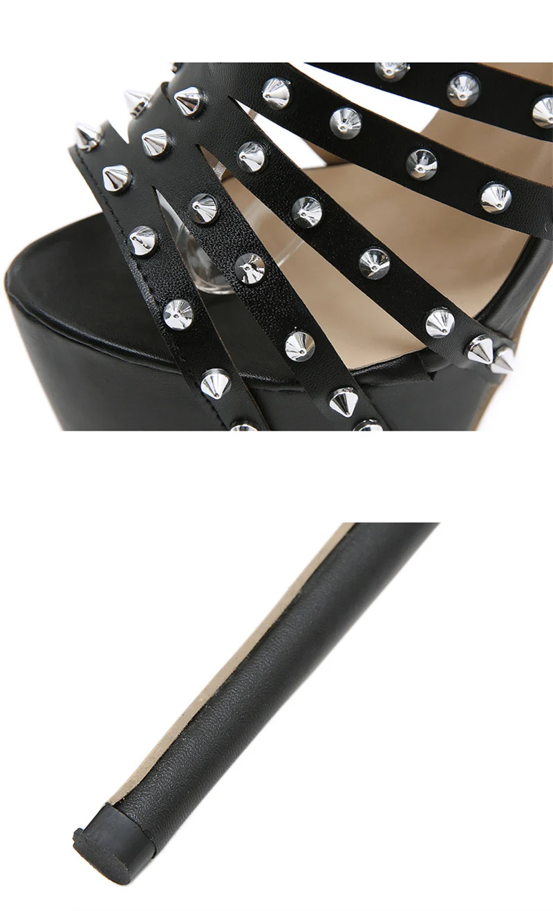 2025 Summer Platform High Heels Sandals Women Sexy Peep Toe Pumps Rivet Decoration Pole Dance Shoes 11 2025 Summer Platform High Heels Sandals Women Sexy Peep Toe Pumps Rivet Decoration Pole Dance Shoes