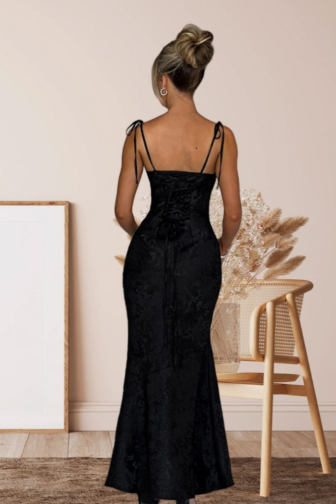 Sash Backless Mermaid Dress