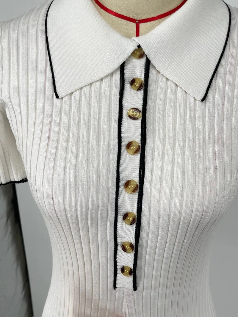 Ootddress Knitted Rib Slim Maxi Dresses For Women High Waist Casual Loose Dress Women's Autumn Elegant Temperament Long Dress Femme