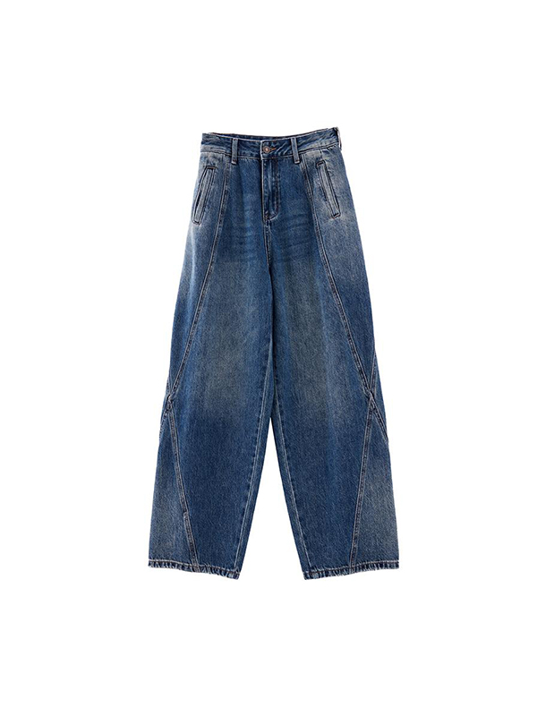 Scimitar Loose Design Boyfriend Jeans