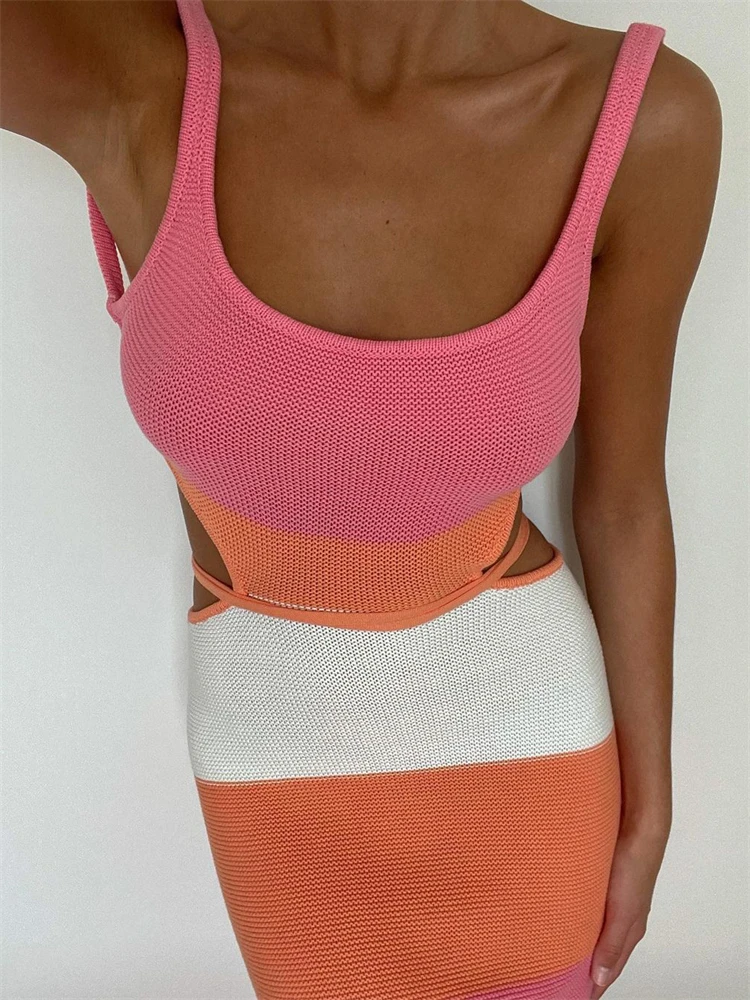 Ootddress Holiday Crochet Summer Dress Backless Maxi Bodycon Dress For Women Beach Party Spaghetti Strap Contrast Color Long Dresses 12 Ootddress Holiday Crochet Summer Dress Backless Maxi Bodycon Dress For Women Beach Party Spaghetti Strap Contrast Color Long Dresses