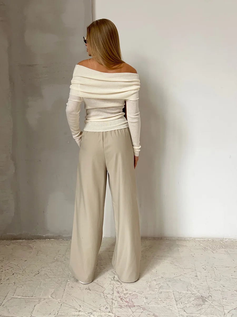 Ootddress Off-Shoulder Sexy Knit Pullover Sweater For Women Mesh See-Through Long Sleeve Backless Y2k Top Fashion Knitwear Pullover 23 Ootddress Off-Shoulder Sexy Knit Pullover Sweater For Women Mesh See-Through Long Sleeve Backless Y2k Top Fashion Knitwear Pullover