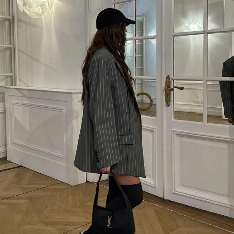 Ootddress High Waist Slim Skirt Sets For Women Luxury Loose Long Sleeve Coats Woman Temperament Blazer 2 Piece Sets Womens Outfits