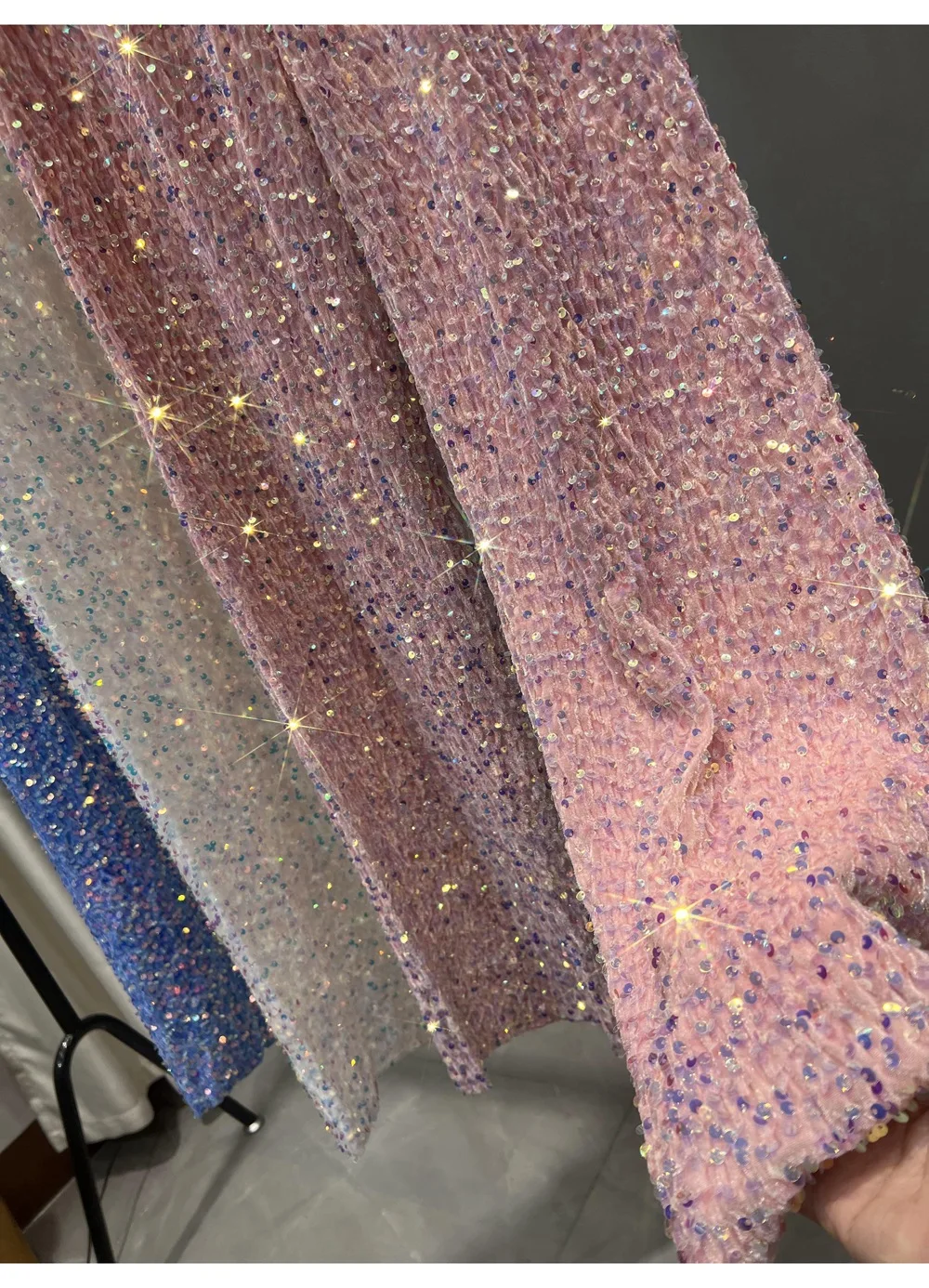 Ootddress Casual Sequin For Women Straight Legg Trousers High Waist Glitter Streetwear Fashion Solid Slim Wide Leg Women's Y2K Pants