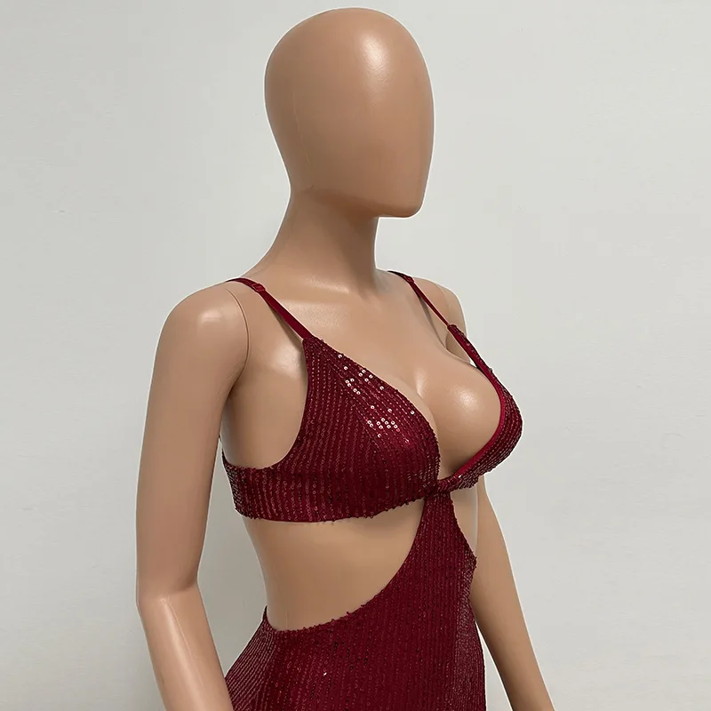 Sexy Hollow High Waist Slit Evening Dress Fashion Sequined Backless Sleeveless Elegant Party Dresses Solid Long Graduation Dress 63 Sexy Hollow High Waist Slit Evening Dress Fashion Sequined Backless Sleeveless Elegant Party Dresses Solid Long Graduation Dress