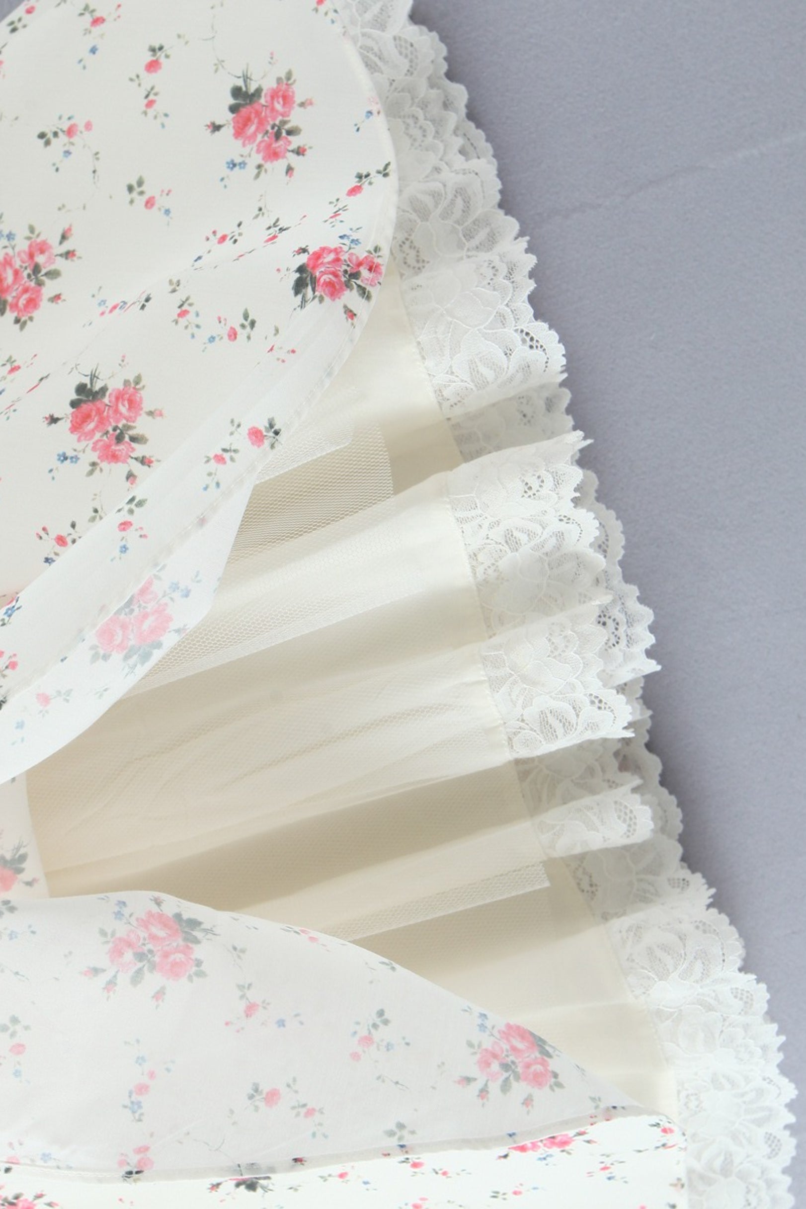 Off Shoulder Lace Trim Ribbon Bow Corset Bodice Floral Print Mini Dress