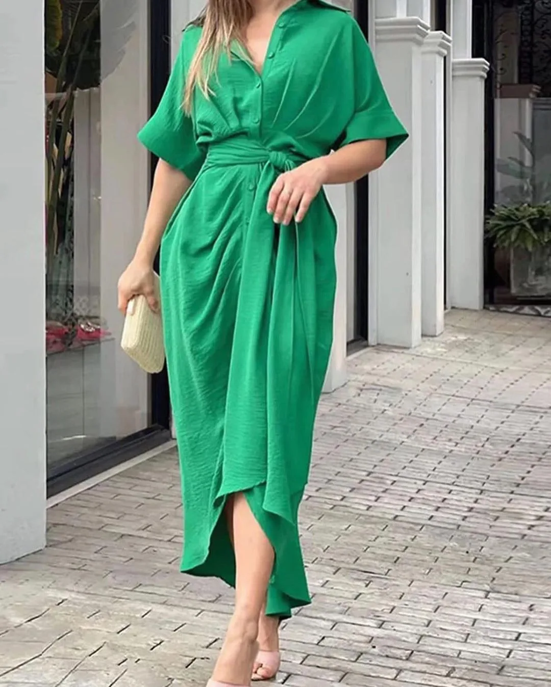 Print Slim Shirts Dresses Women Lapel Short Sleeves Leace-up Single Breasted Irregular Folds Shirt Dress Lady Commuting Vestidos 16 Print Slim Shirts Dresses Women Lapel Short Sleeves Leace-up Single Breasted Irregular Folds Shirt Dress Lady Commuting Vestidos