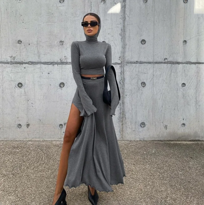 Ootddress Loose Side Slit Skirt Two Piece Sets Womens Outfits 2025 Women Dress Sets Short Long Sleeve Hoodies And Skirts Suit Femme 18 Ootddress Loose Side Slit Skirt Two Piece Sets Womens Outfits 2025 Women Dress Sets Short Long Sleeve Hoodies And Skirts Suit Femme