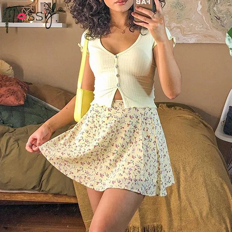 Ootddress Boho Floral Print Party Skirt Summer New High Waist Pleated Skirt Short Beach Sexy Frills Mini Skirts For Women 2025 20 Ootddress Boho Floral Print Party Skirt Summer New High Waist Pleated Skirt Short Beach Sexy Frills Mini Skirts For Women 2025