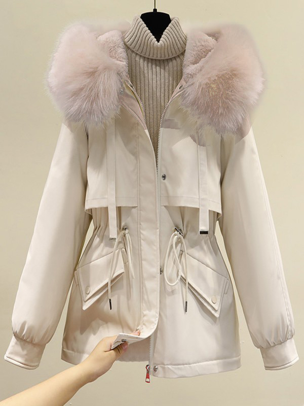 Faux Fur Hooded Parka Coat