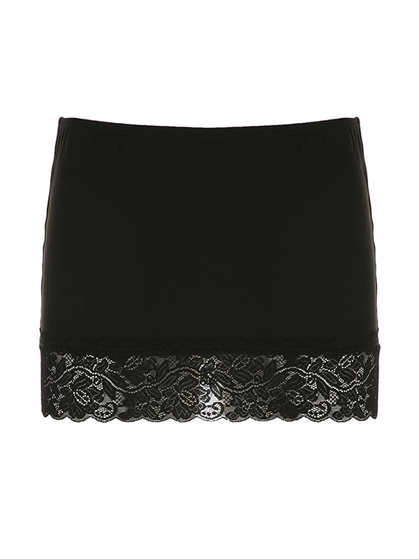 Lace Wrap Hip Slimming Mini Skirt