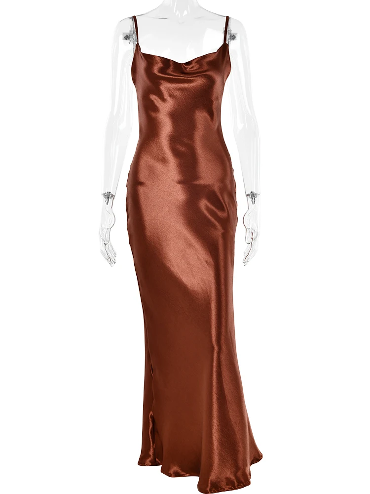 Ootddress Gold Satin Lace Up Sexy Party Dress Women Strap Backless Silk Long Dress Elegant Club Evening Soft Winter Dress Vestidos 10 Ootddress Gold Satin Lace Up Sexy Party Dress Women Strap Backless Silk Long Dress Elegant Club Evening Soft Winter Dress Vestidos