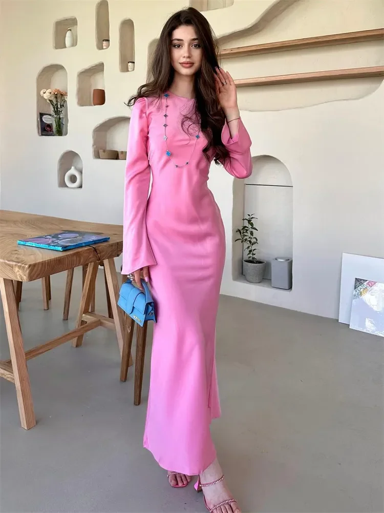 Ootddress Stain Slim Maxi Dresses For Women Elegant Solid Party Evening Dress Women's High Waist Luxury Femme Autumn Fashion Dress 25 Ootddress Stain Slim Maxi Dresses For Women Elegant Solid Party Evening Dress Women's High Waist Luxury Femme Autumn Fashion Dress