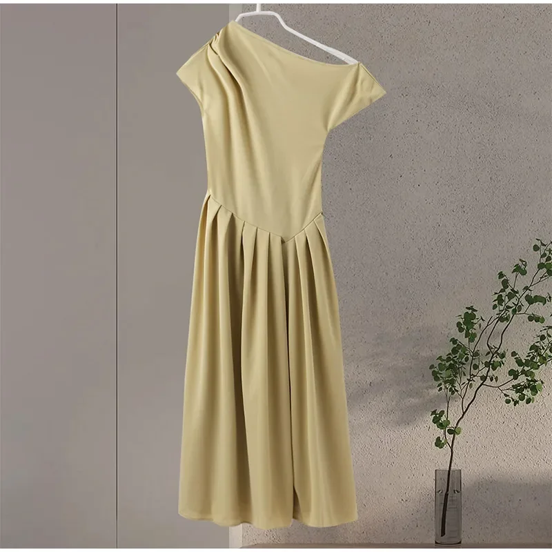 Ootddress Black Off-Shoulder Autumn Long Dress For Women High Waist Patchwork Slim Sexy One-Shoulder Party Dress Female Maxi Dress