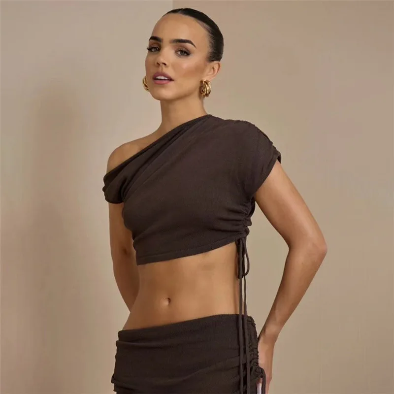 Ootddress Bandage Maxi Skirt 2 Piece Sets Womens Outfits Sexy Slim Tank Tops Lady Party Bodycon Long Elegant Dress Sets Womens 2025