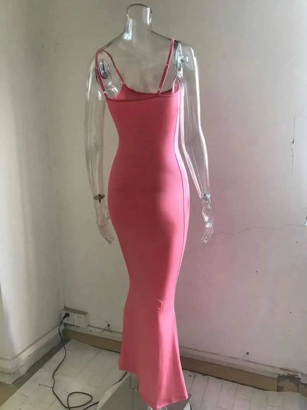 Dresses For Women 2025 Sexy Spaghetti Strap Black Long Dress Evening Y2k Sleeveless Solid Skinny Bodycon Maxi Vestidos