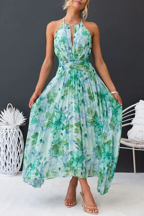 Fashion Print Halter Neck Dresses Women Hollow Out Backless Folds Sleeveless Irregular Hem Dress Trendy Lady Summer Vestidos New 11 Fashion Print Halter Neck Dresses Women Hollow Out Backless Folds Sleeveless Irregular Hem Dress Trendy Lady Summer Vestidos New