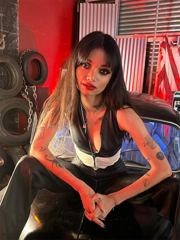 Ootddress PU Leather Backless Jumpsuit Women 2025 Casual Wide Leg Jumpsuit Overalls For Women Skinny Streetwear Hot Faux Jumpsuit 10 Ootddress PU Leather Backless Jumpsuit Women 2025 Casual Wide Leg Jumpsuit Overalls For Women Skinny Streetwear Hot Faux Jumpsuit