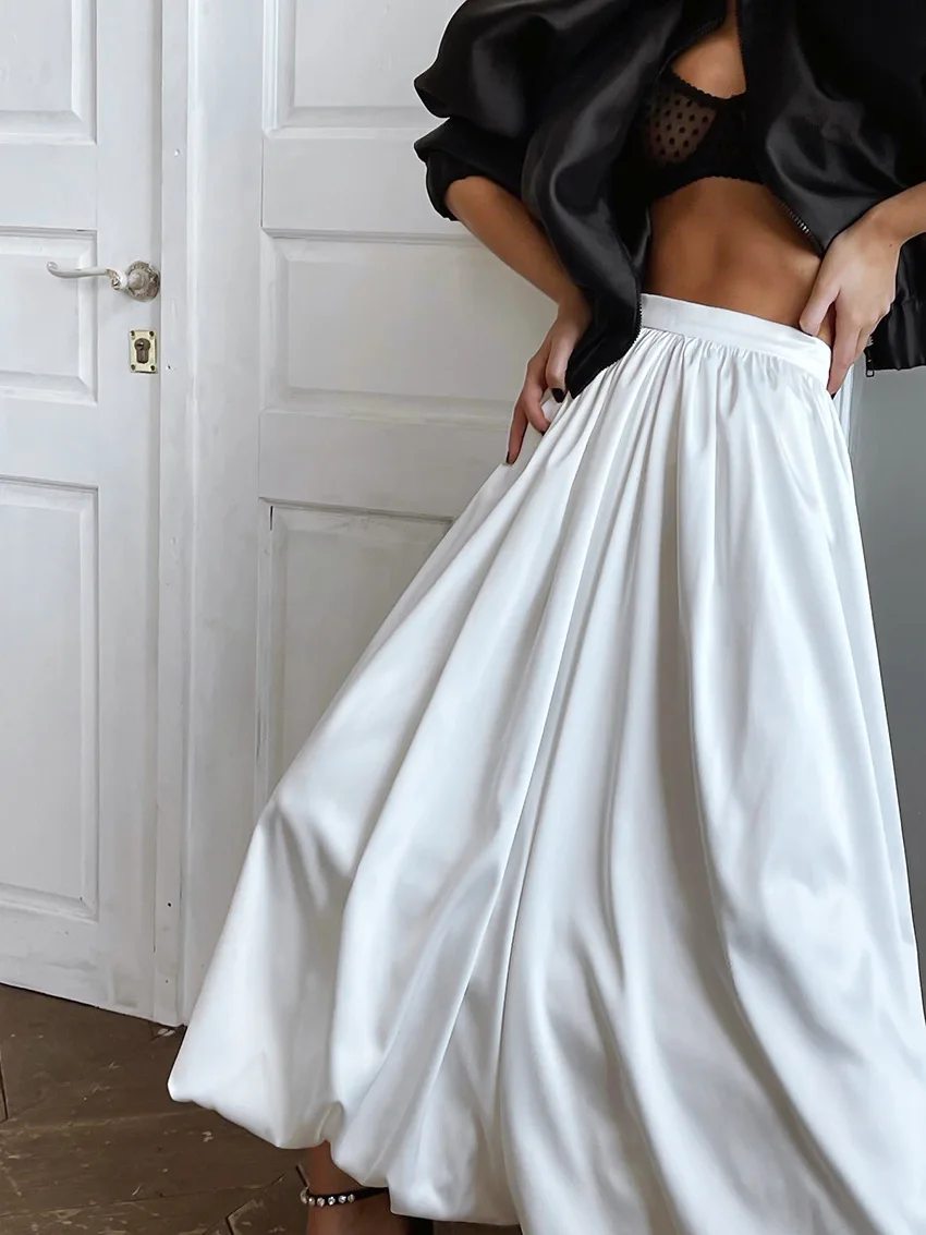 Ootddress Silk Satin White Maxi Skirt Long Ruffled Pleated Skirts Elegant Lantern Pants A-Line Silk Long Skirts For Women 2025 New 17 x (8).jpg