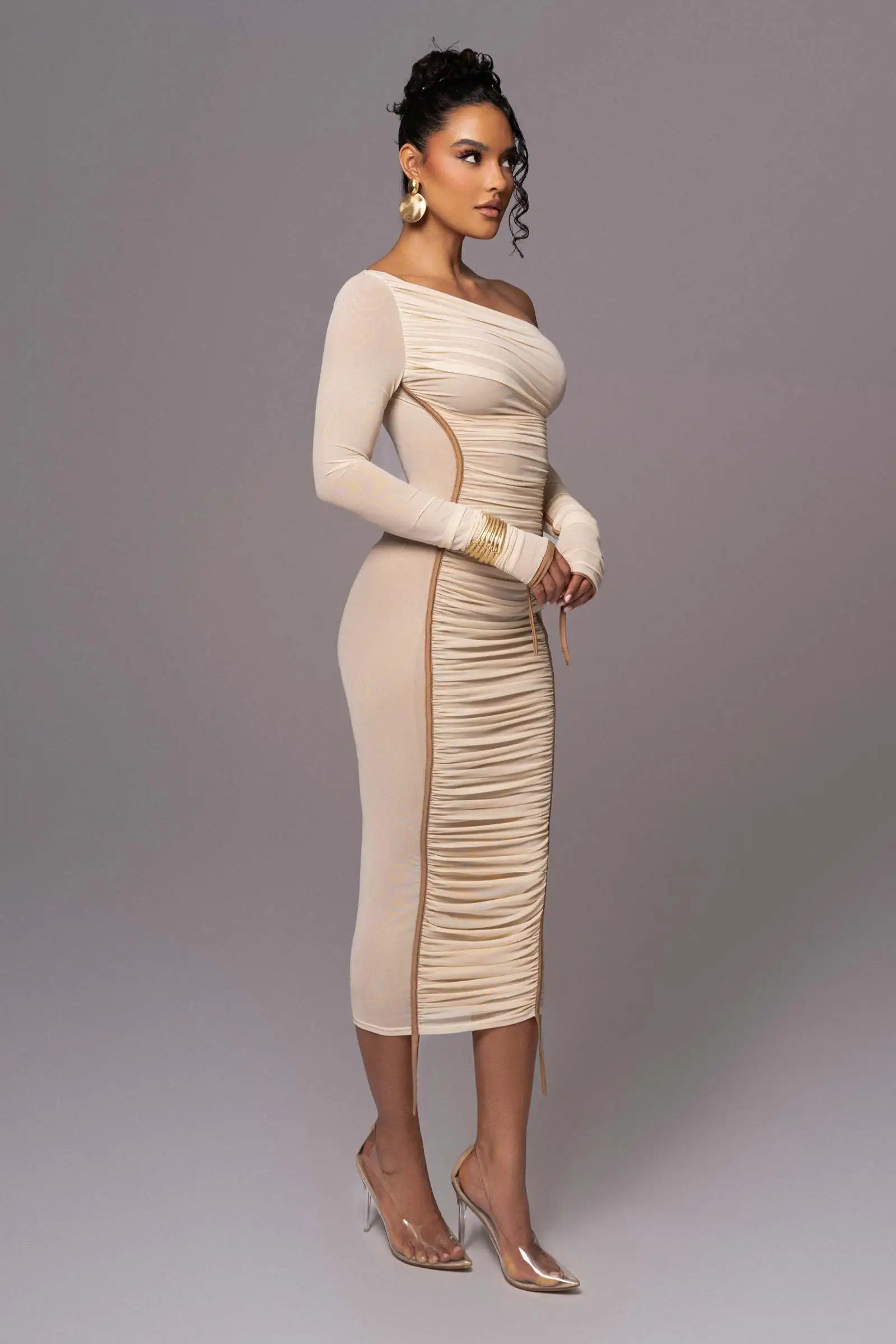 a1b0ee24edb64050a0d3cafd95a3a44a651f2a7f379f6-eOCaPF - 副本.jpg Ootddress Elegant Long Sleeved Mesh Patchwork Dress For Women Elastic Tight Double Layered Vestidos Sheath Party Evening Dress