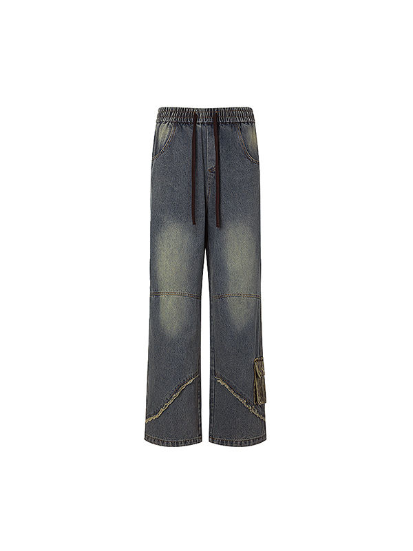Wide leg loose straight leg Cargo Jeans