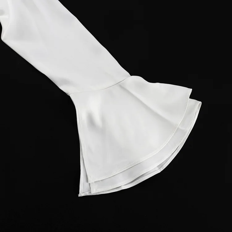 Ootddress Ruffle V Neck Elegant Dress For Women Slim Long Sleeve High Waist Temperament Dresses Femme Party Slit Long Dress Woman