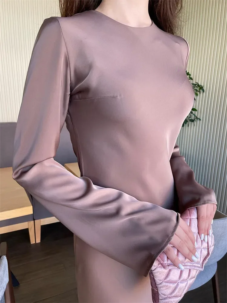 Ootddress Stain Slim Maxi Dresses For Women Elegant Solid Party Evening Dress Women's High Waist Luxury Femme Autumn Fashion Dress 13 Ootddress Stain Slim Maxi Dresses For Women Elegant Solid Party Evening Dress Women's High Waist Luxury Femme Autumn Fashion Dress