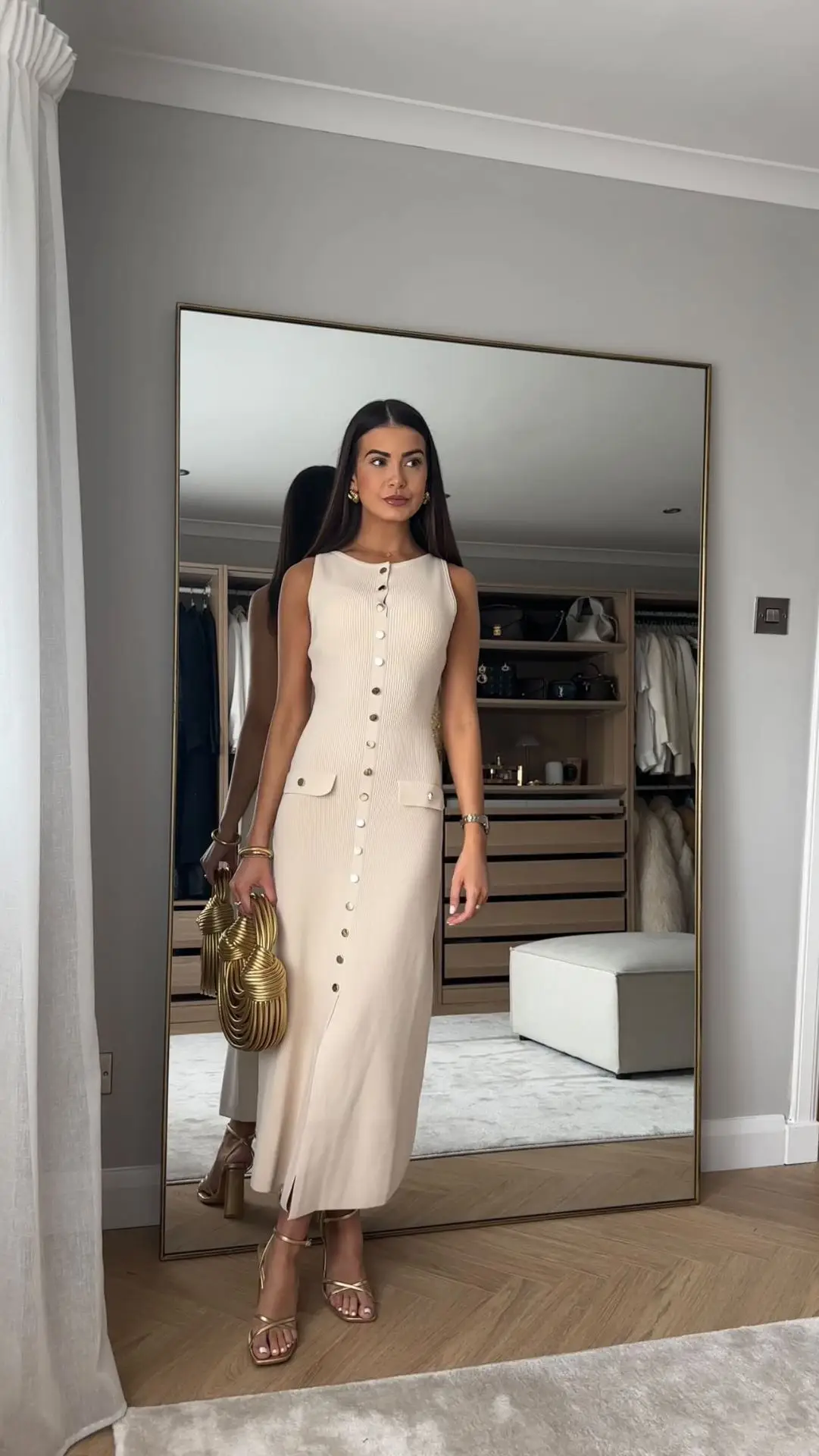 Ootddress Knit Ribbed Cardigan Maxi Dress Female High Waist Slim Pocket Sleeveless Elegant Party Dress Women's Knitwear Long Dress