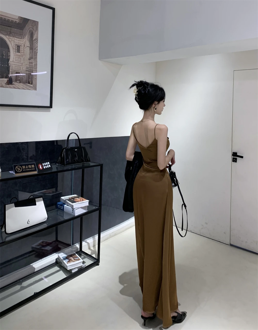 French Vintage Evening Party Dress Spaghetti Strap Long Dresses for Women Summer New Backless Slim Prom Robe Maxi Vestidos Mujer